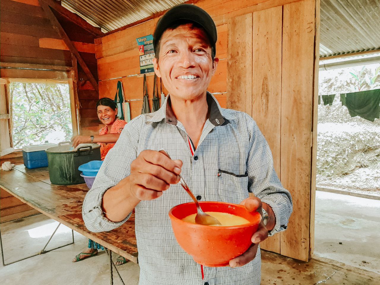 Guillermo at a cooking training